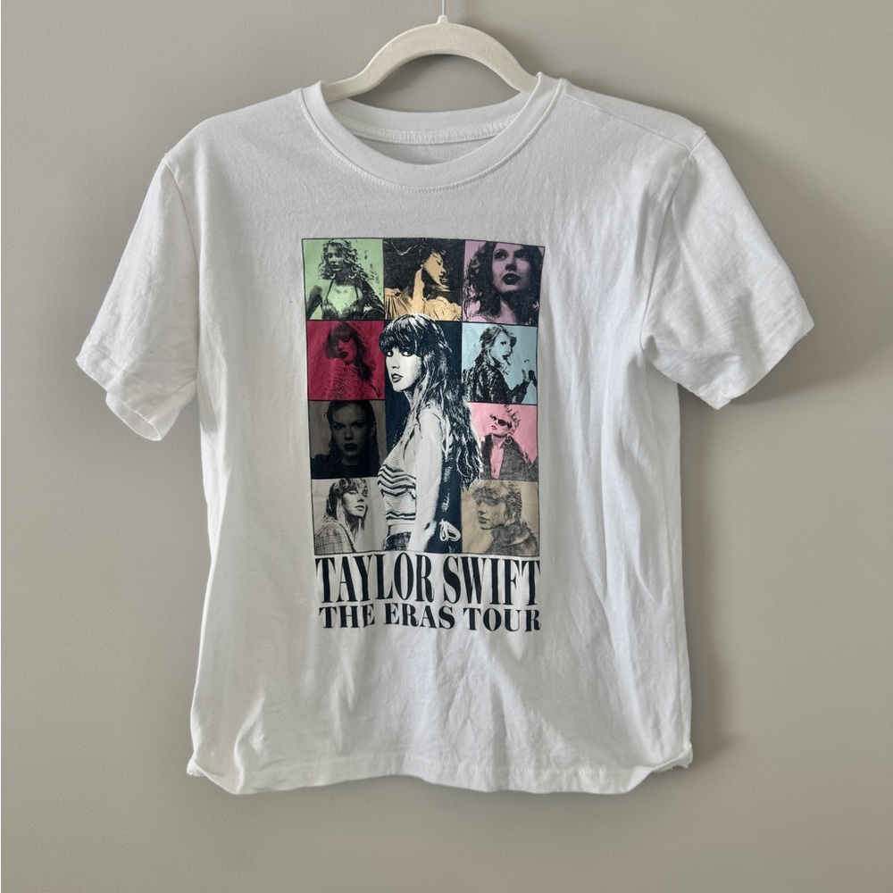 Taylor Swift Youth The Eras Tour White Graphic Tee
